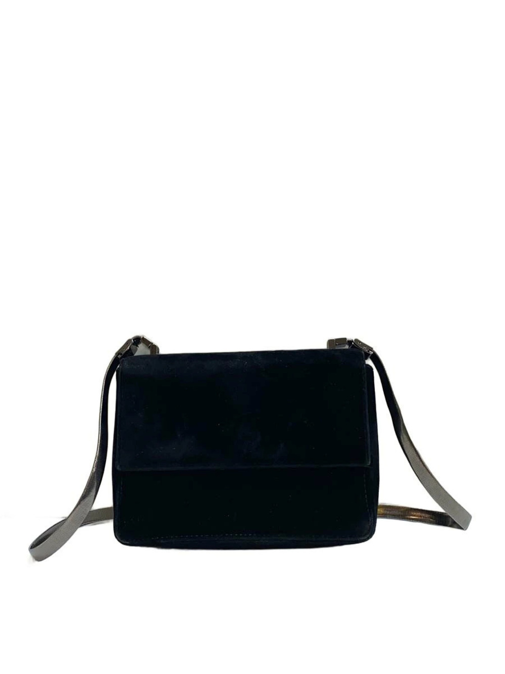 Gucci suede handbag 2000s flap shoulder Bag Black